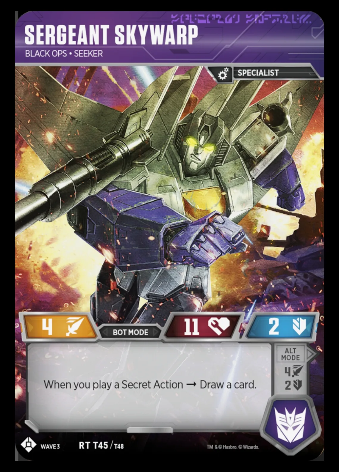 Sergeant Skywarp // Black Ops • Seeker bot mode