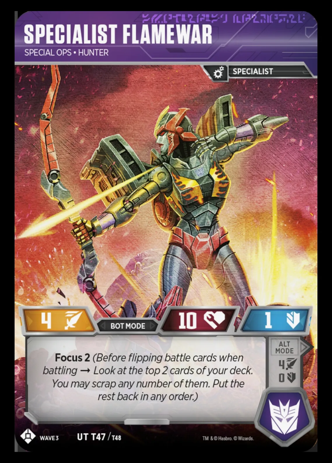 Specialist Flamewar // Special Ops • Hunter bot mode