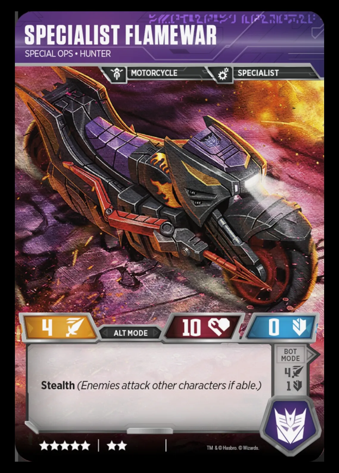 Specialist Flamewar // Special Ops • Hunter alt mode