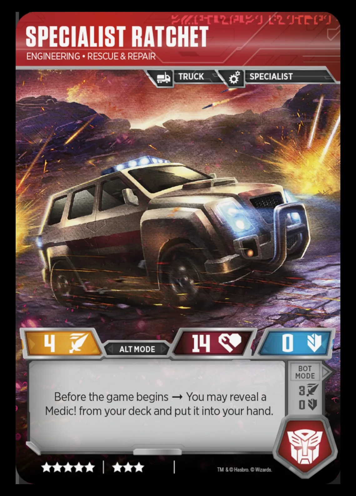 Specialist Ratchet // Engineering • Rescue & Repair alt mode