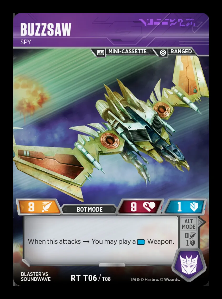 Buzzsaw // Spy bot mode