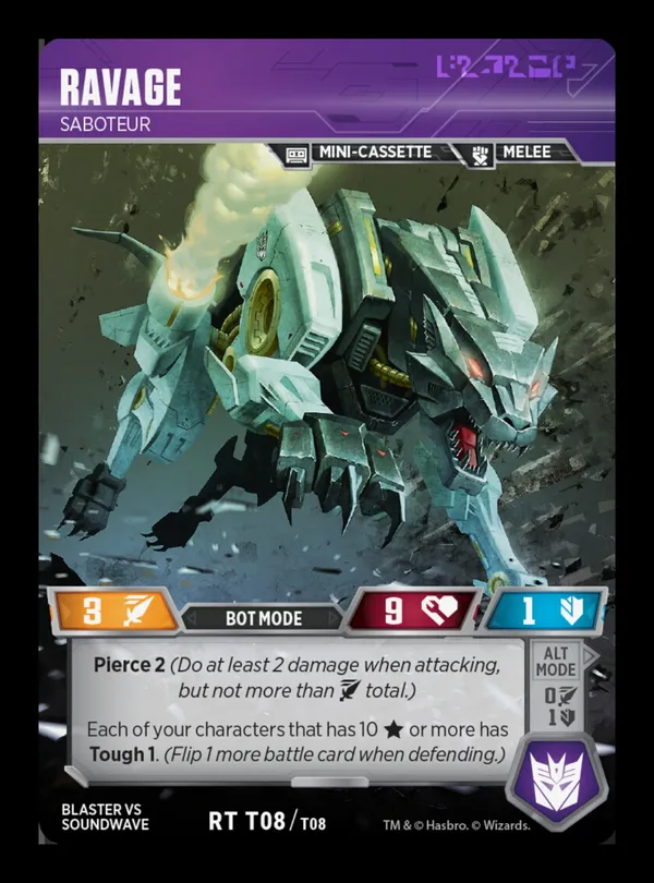 Ravage // Saboteur bot mode