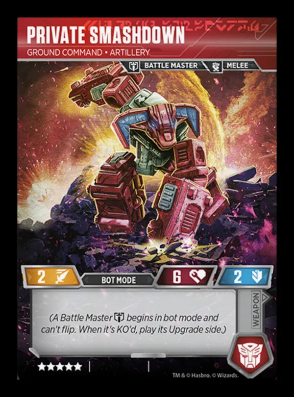 Private Smashdown // Ground Command • Artillery bot mode