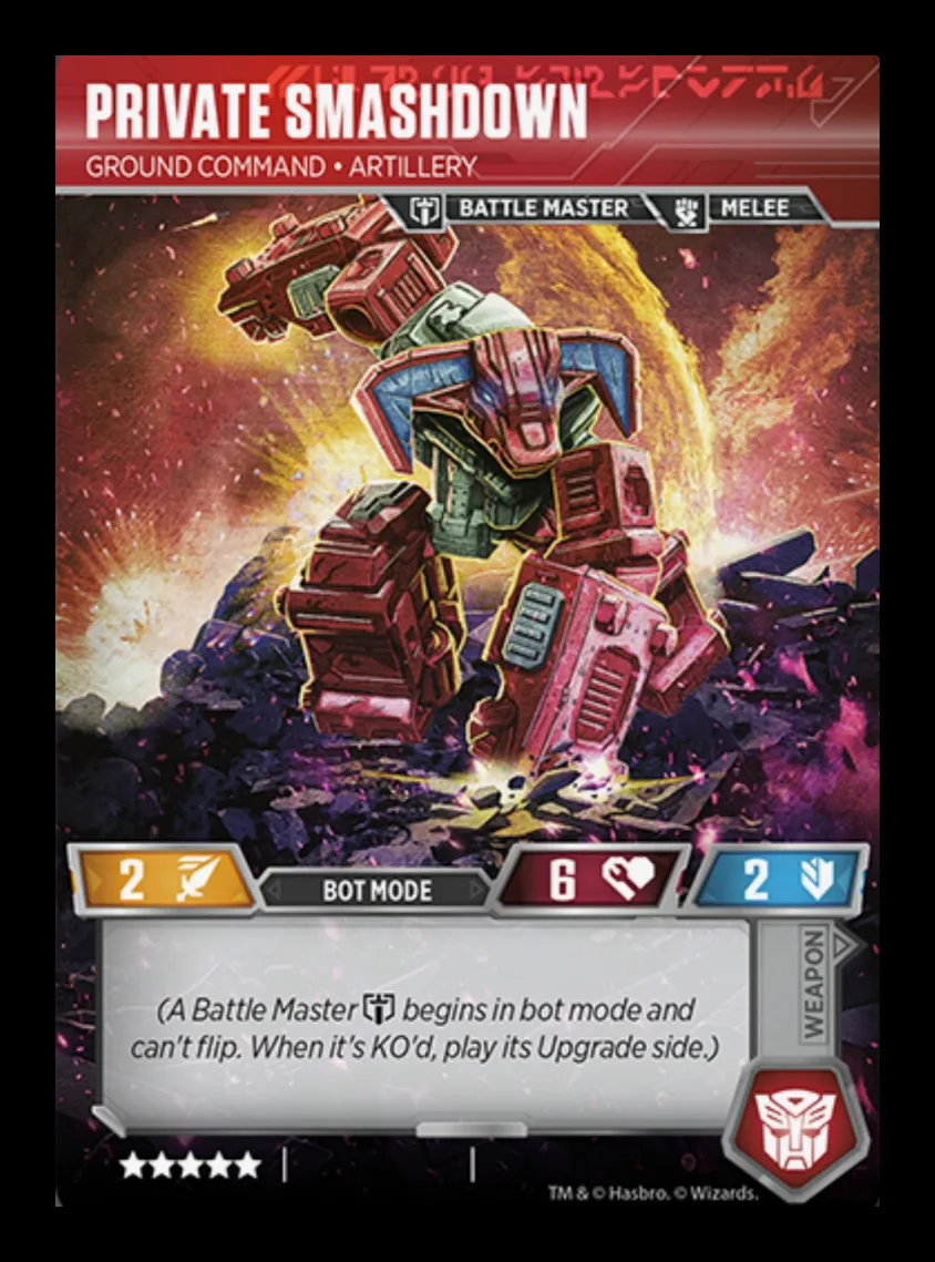 Private Smashdown // Ground Command • Artillery bot mode