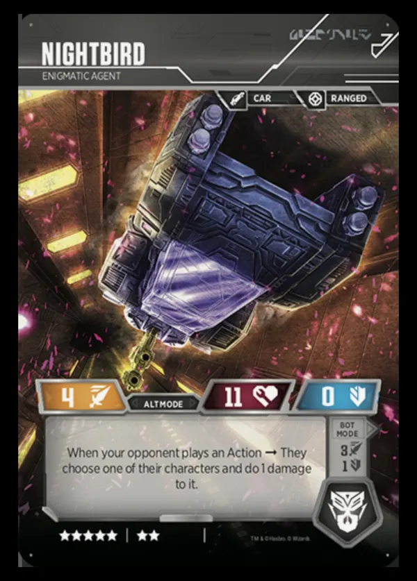 Nightbird // Enigmatic Agent alt mode