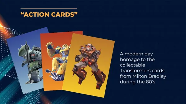 "Action Cards" ape the Milton Bradley cards from the 80's