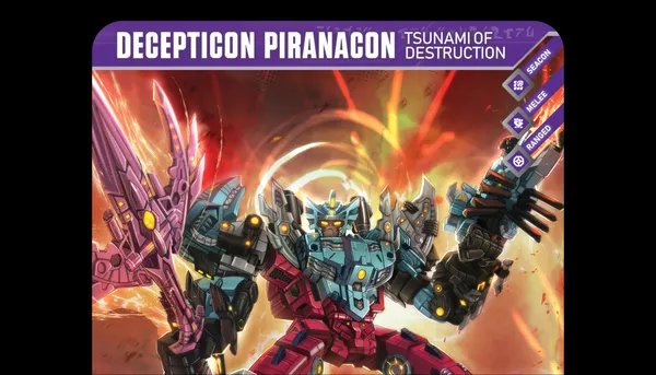 Decepticon Piranacon - TFcon LA 2026 Transformers TCG Panel