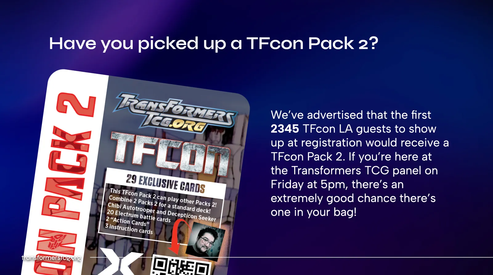 Have you picked up a TFcon Pack 2? - TFcon LA 2026 Transformers TCG Panel