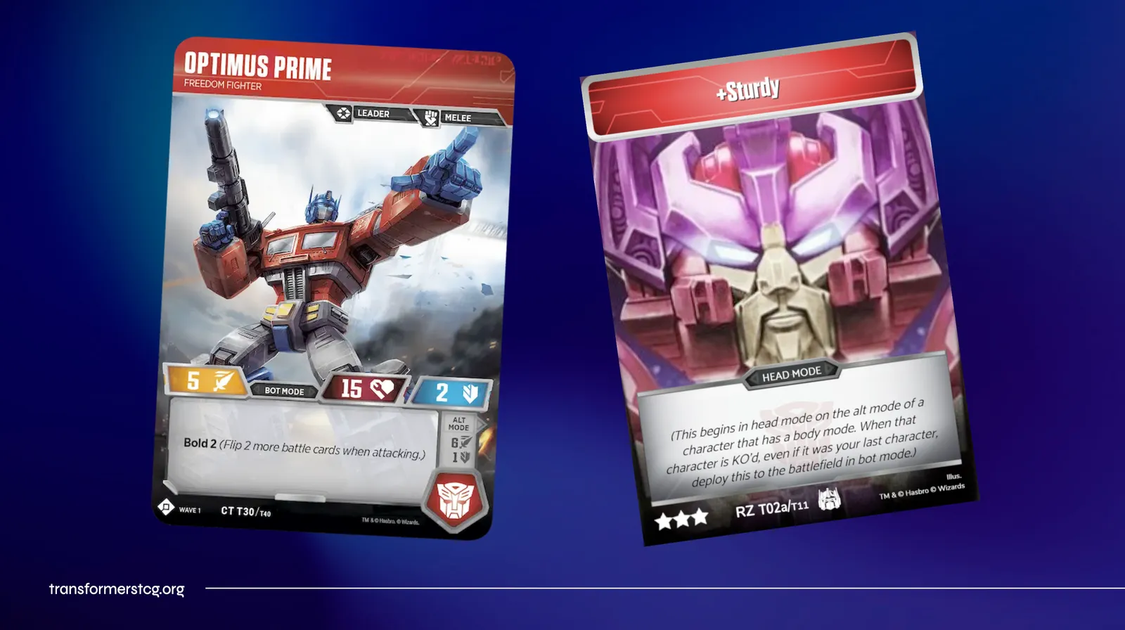 Fan card comparison - TFcon LA 2026 Transformers TCG Panel