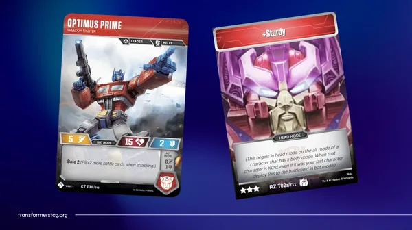 Fan card comparison - TFcon LA 2026 Transformers TCG Panel