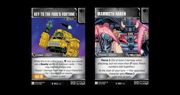 OW10 battle cards - TFcon LA 2026 Transformers TCG Panel