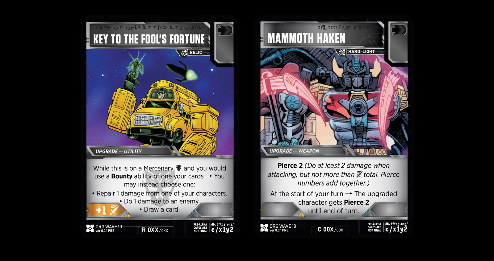 OW10 battle cards - TFcon LA 2026 Transformers TCG Panel