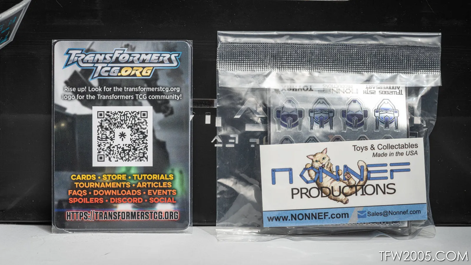 25th Anniversary goodie bag contents detail
