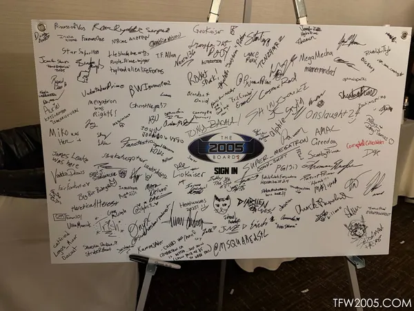 TFW2005 25th Anniversary Party guest autographs