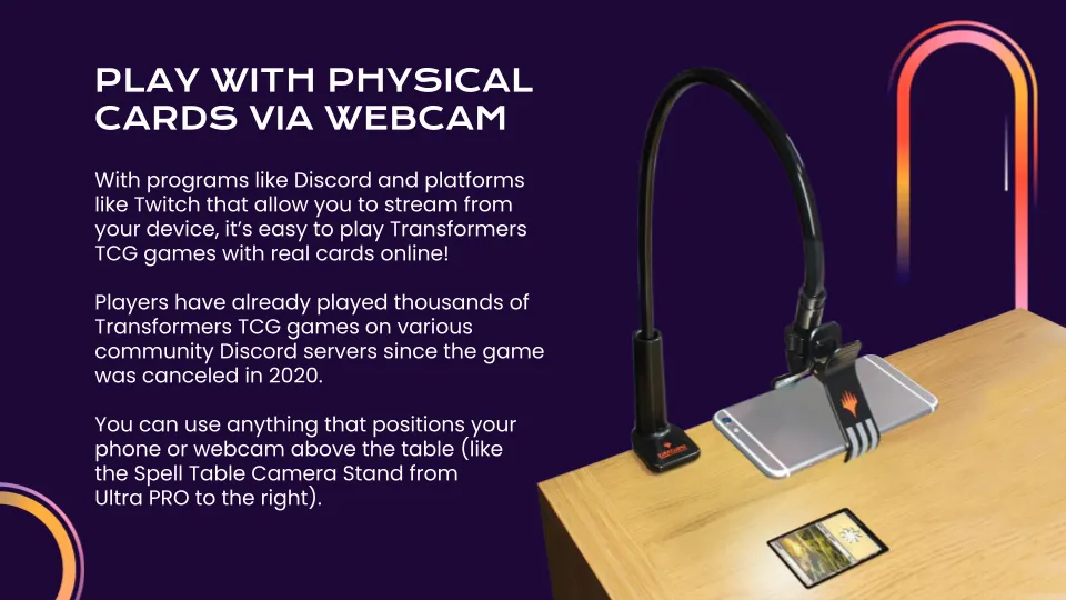 Play with physical cards via webcam