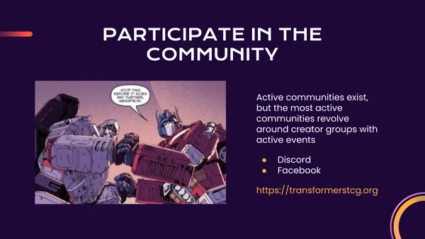 Participate in the community