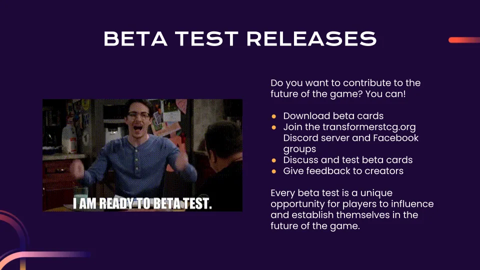 Beta test releases