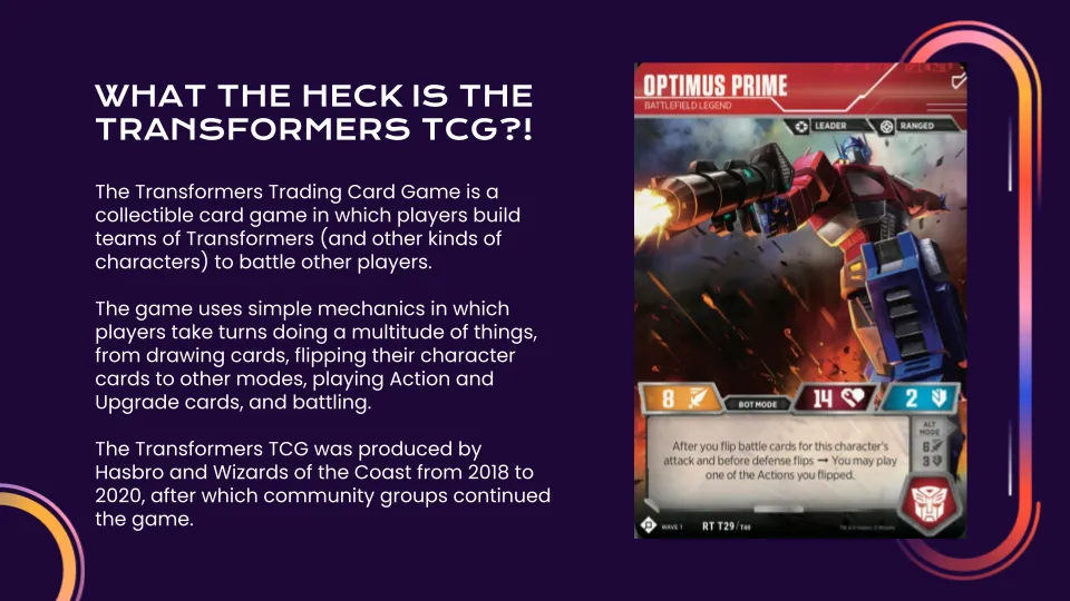What the heck is the Transformers TCG?
