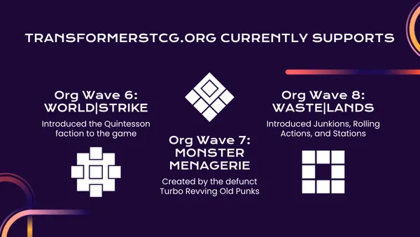 transformerstcg.org currently supports these community releases