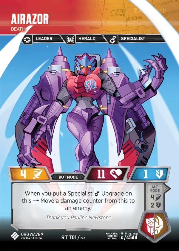 Airazor // Death bot mode