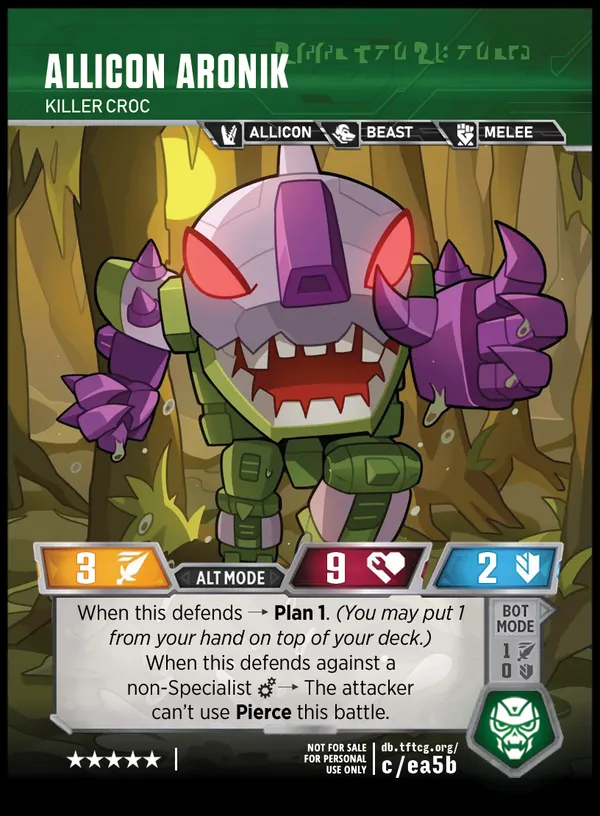 Allicon Aronik // Killer Croc alt mode