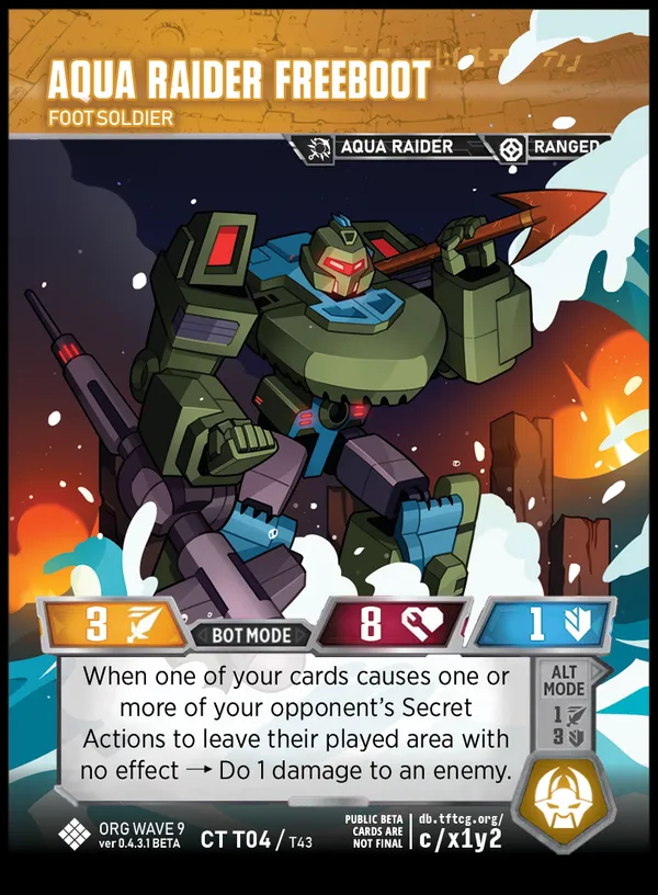 Aqua Raider Freeboot // Foot Soldier bot mode