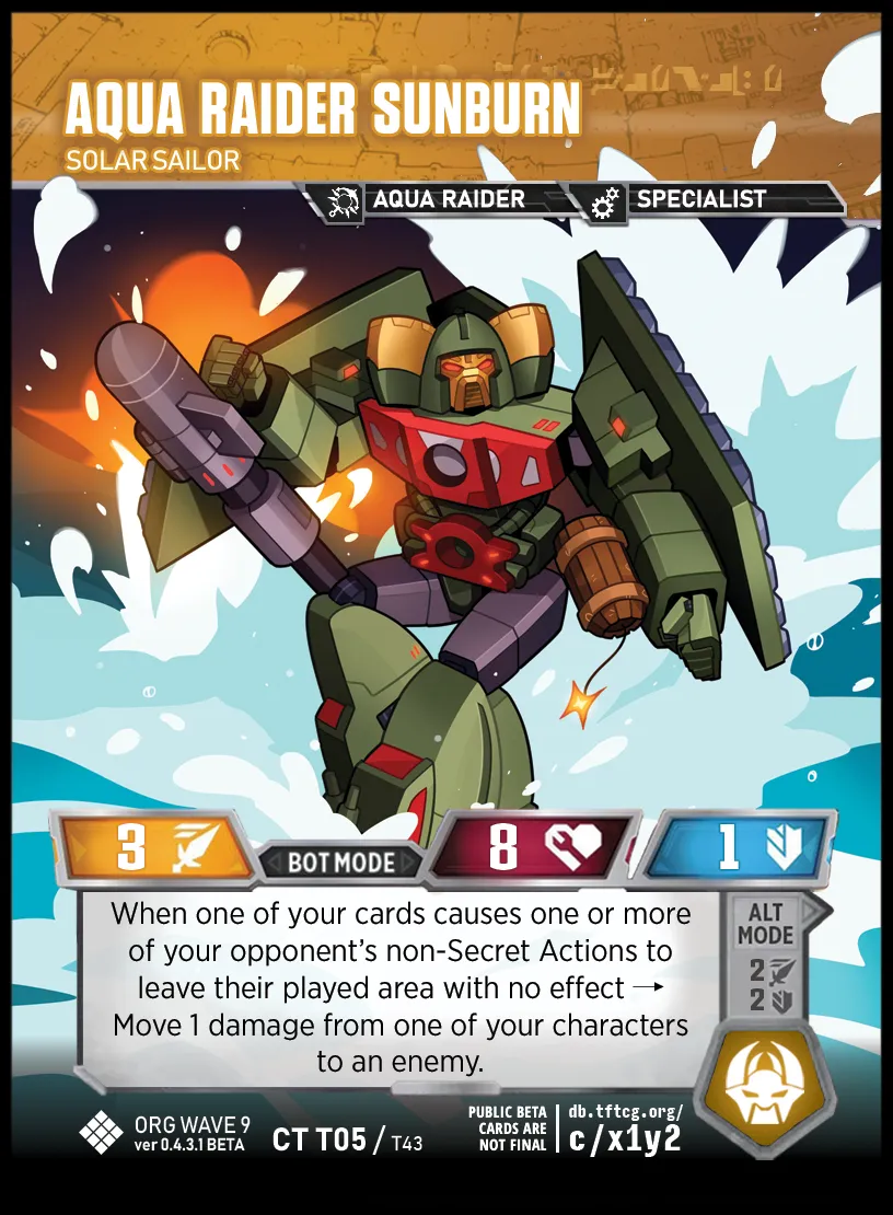 Aqua Raider Sunburn // Solar Sailor bot mode