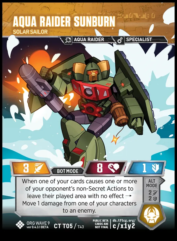 Aqua Raider Sunburn // Solar Sailor bot mode