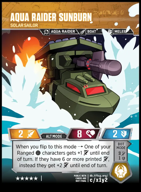 Aqua Raider Sunburn // Solar Sailor alt mode