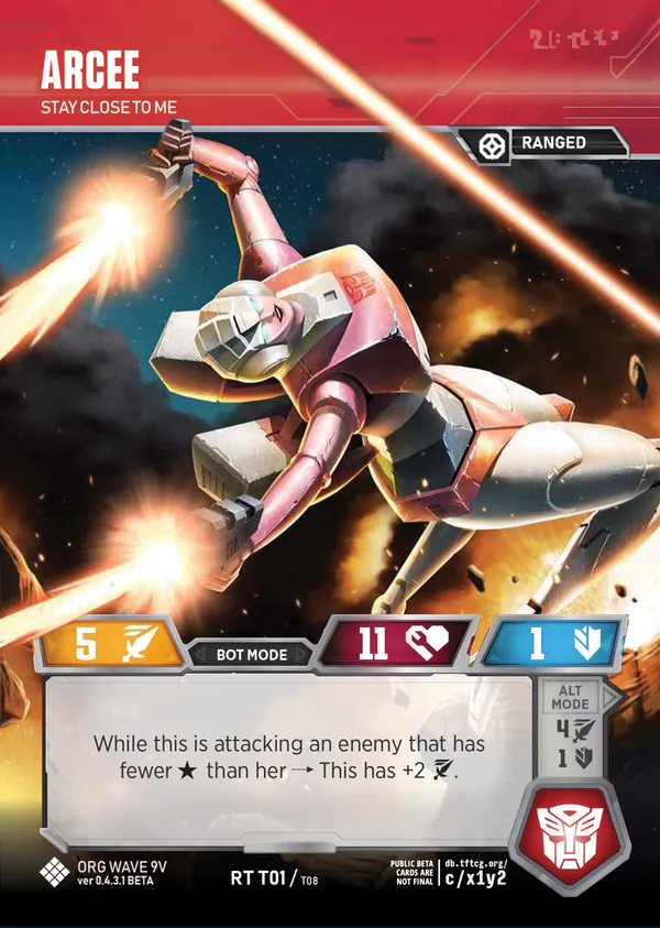 Arcee // Stay Close to Me bot mode