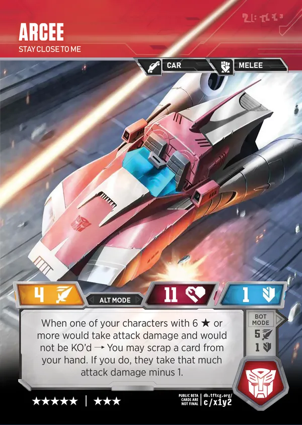 Arcee // Stay Close to Me alt mode