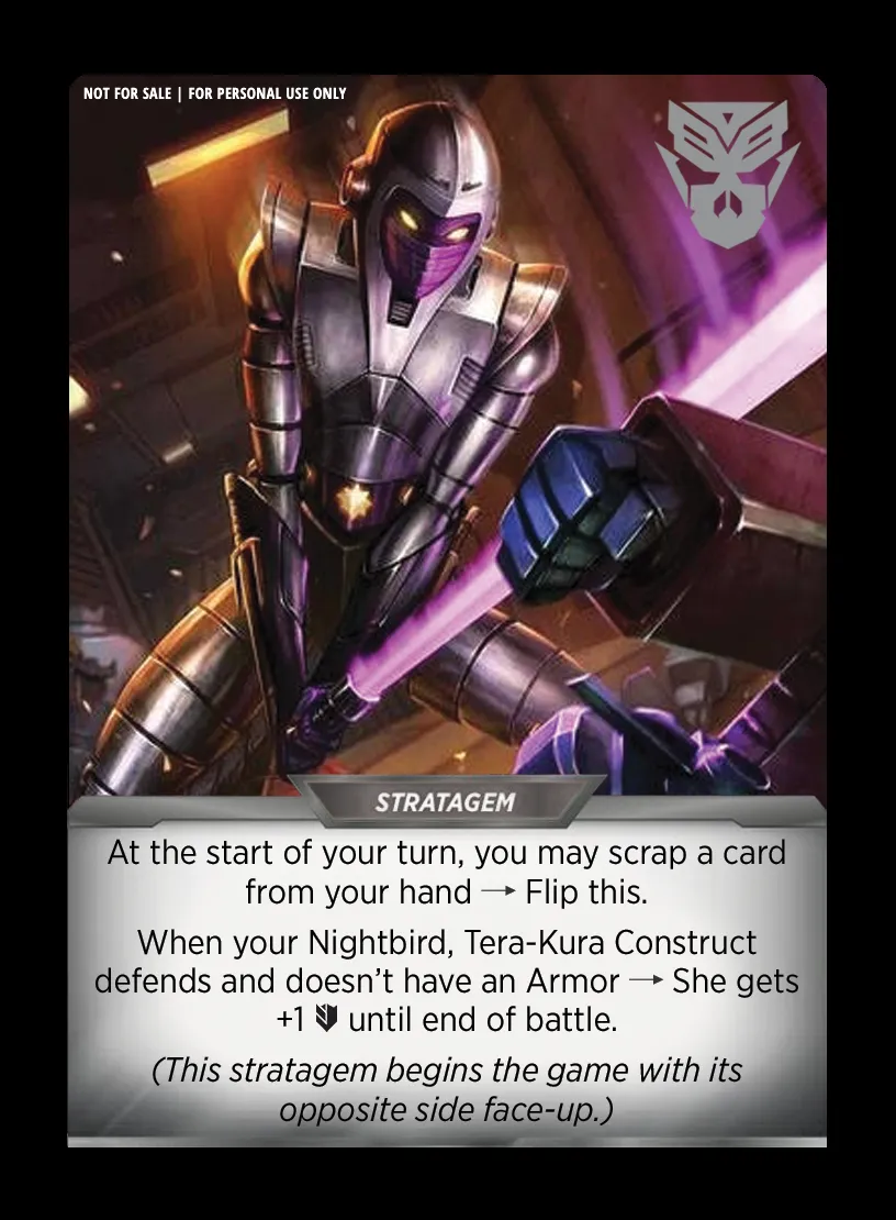 Assault Protocol // Nightbird, Tera-Kura Construct card back