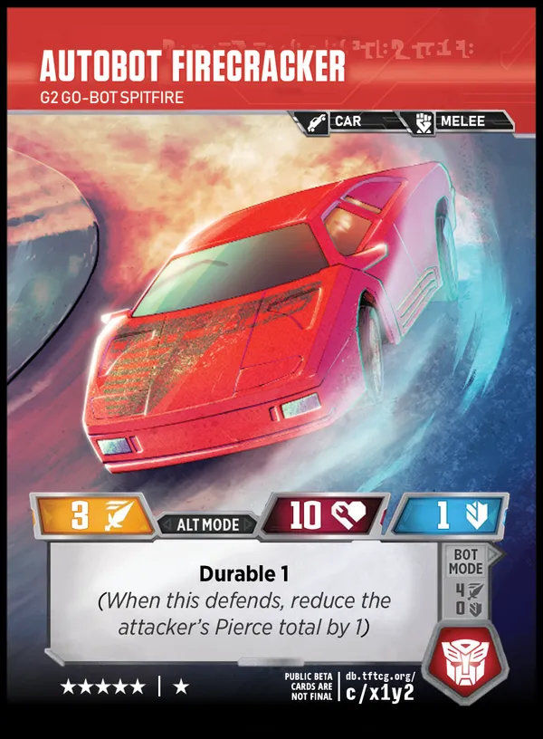 Autobot Firecracker // G2 Go-Bot Spitfire alt mode