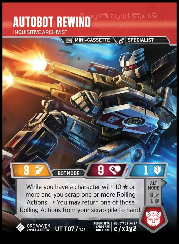 Autobot Rewind // Inquisitive Archivist bot mode