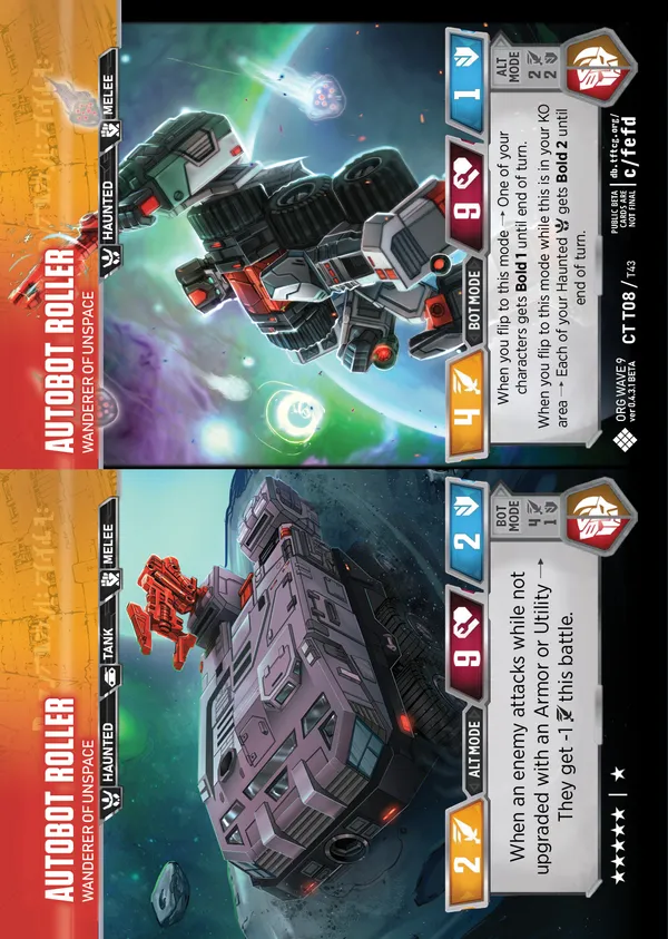 Autobot Roller // Wanderer of Unspace alt/bot modes