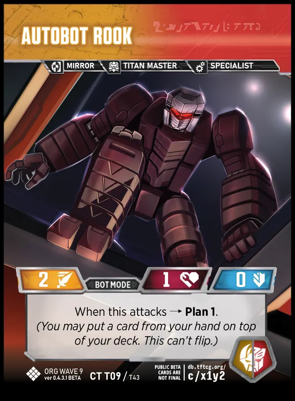 Autobot Rook bot mode
