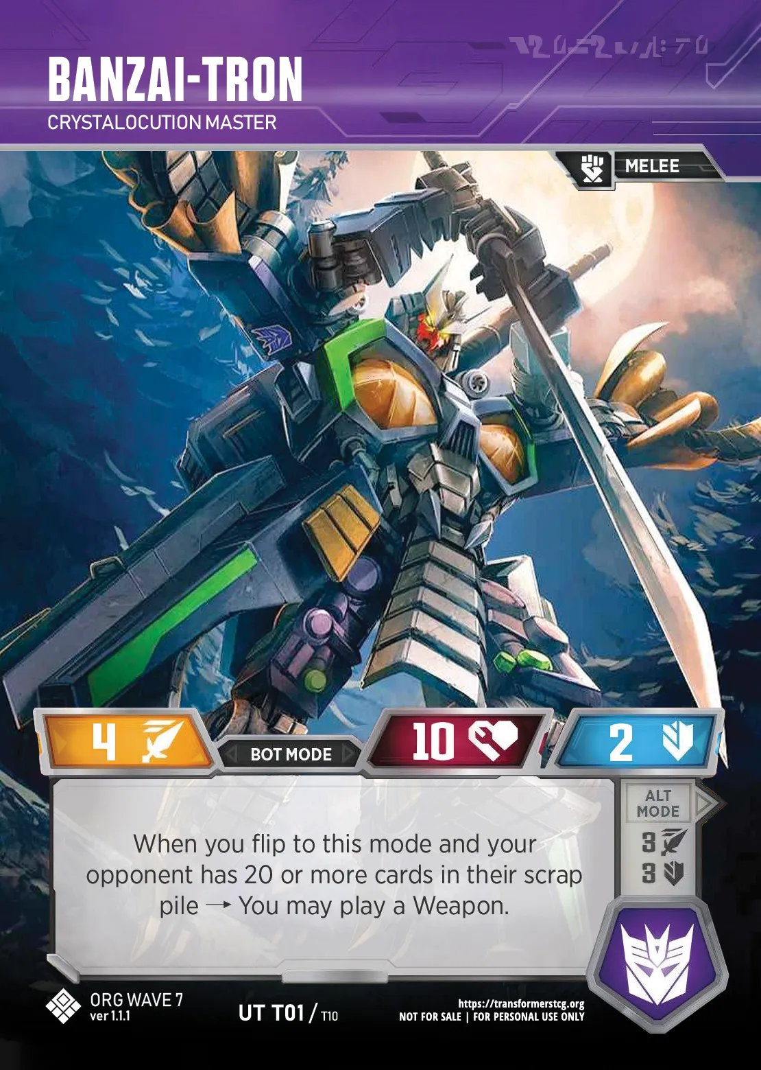 Banzai-Tron // Crystalocution Master bot mode