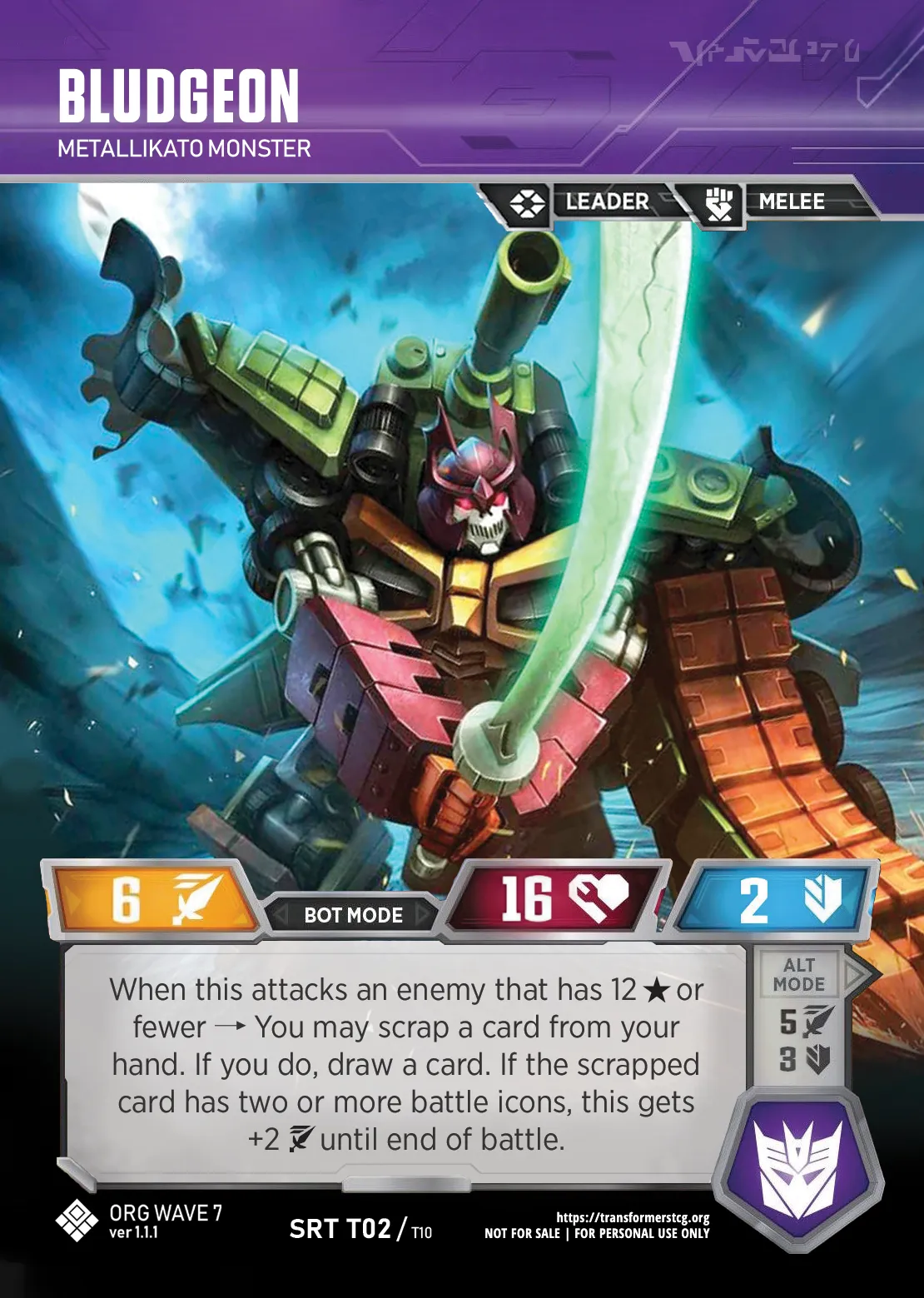 Bludgeon // Metallikato Monster bot mode