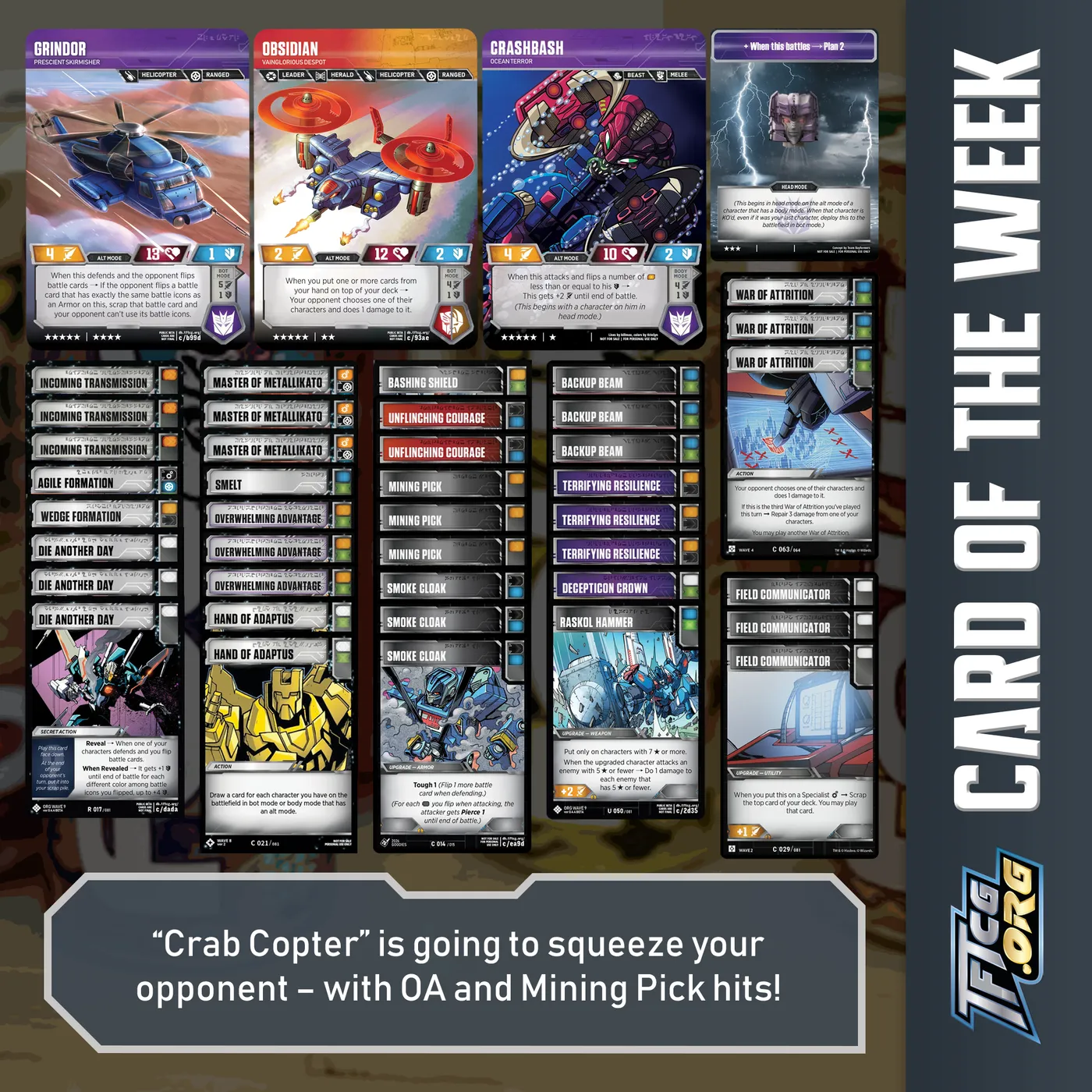 "Crab Copter" is going to squeeze your opponent – with OA and Mining Pick hits!