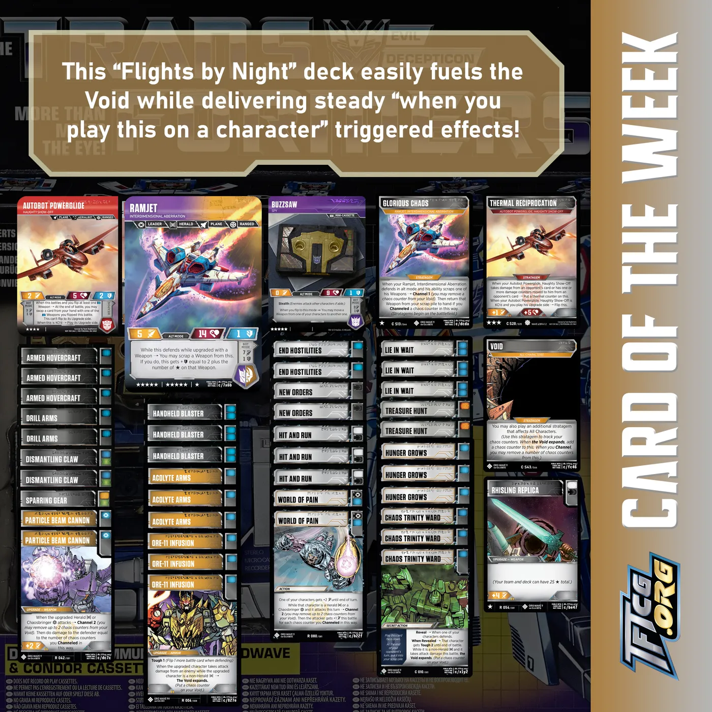 This "Flights by Night" deck easily fuels the Void while delivering steady "when you play this on a character" triggered effects!