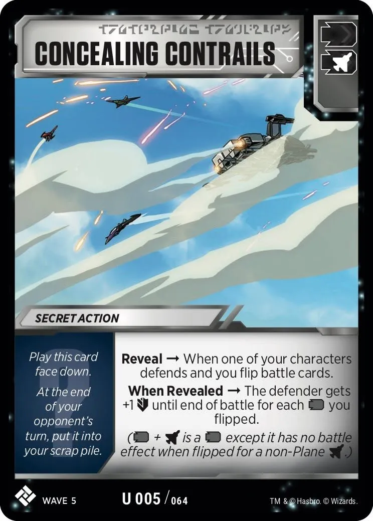 Concealing Contrails from Wave 5