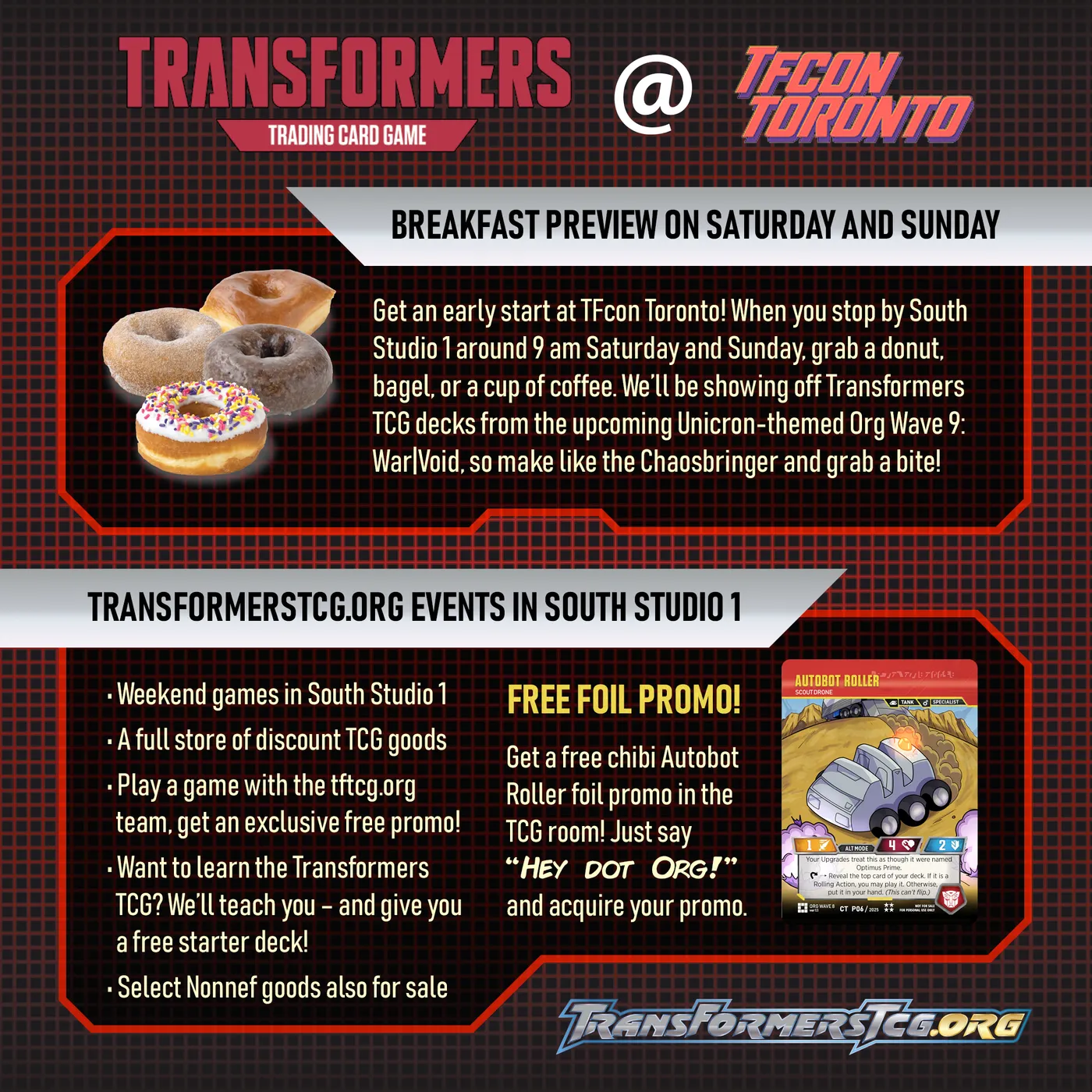 Breakfast Preview at TFcon Toronto 2026 on Saturday and Sunday!