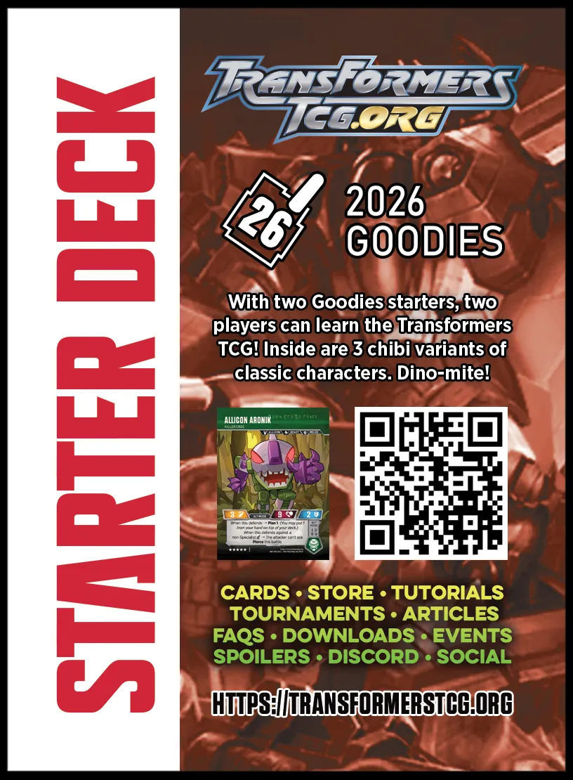 2026 Goodies Starter Deck featuring Grimlock Cover