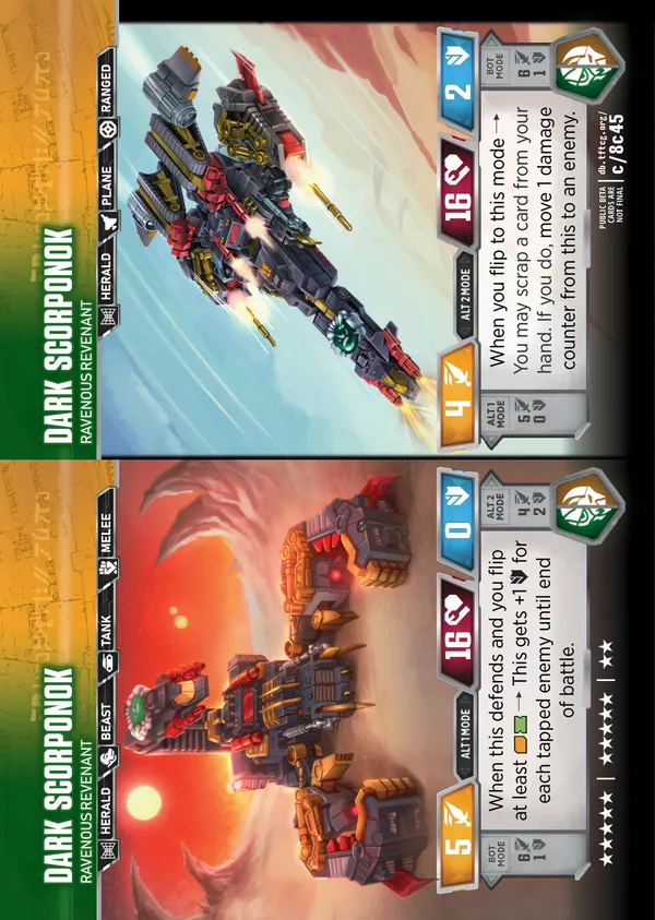 Dark Scorponok // Ravenous Revenant alt modes