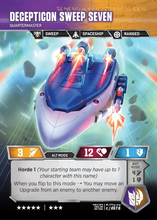 Decepticon Sweep Seven // Quartermaster alt mode