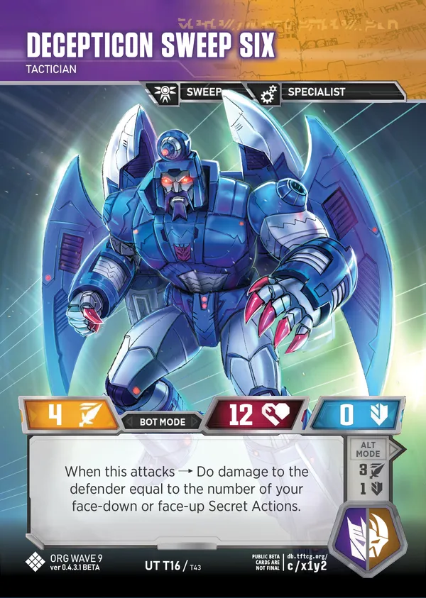 Decepticon Sweep Six // Tactician bot mode