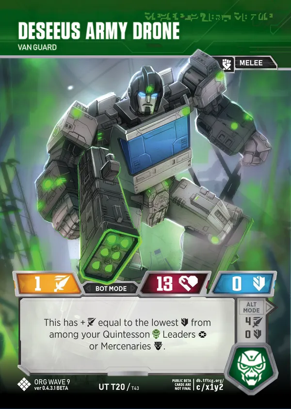 Deseeus Army Drone // Van Guard (2) bot mode