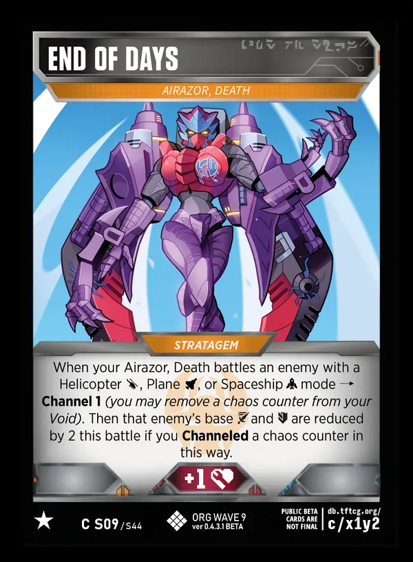 End of Days // Airazor, Death card face