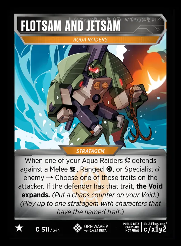 Flotsam and Jetsam // Aqua Raiders card face