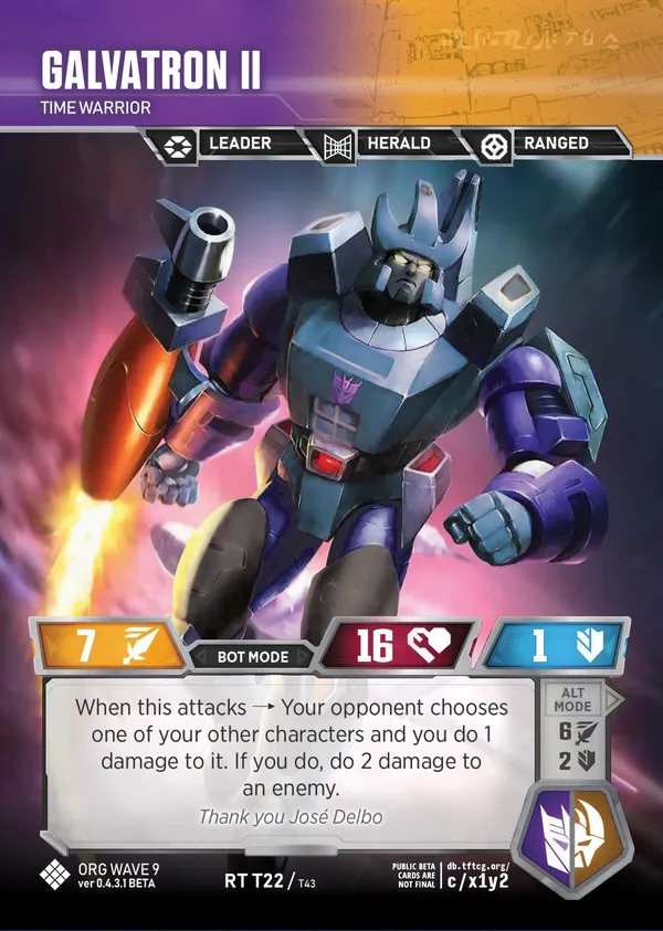 Galvatron II // Time Warrior bot mode